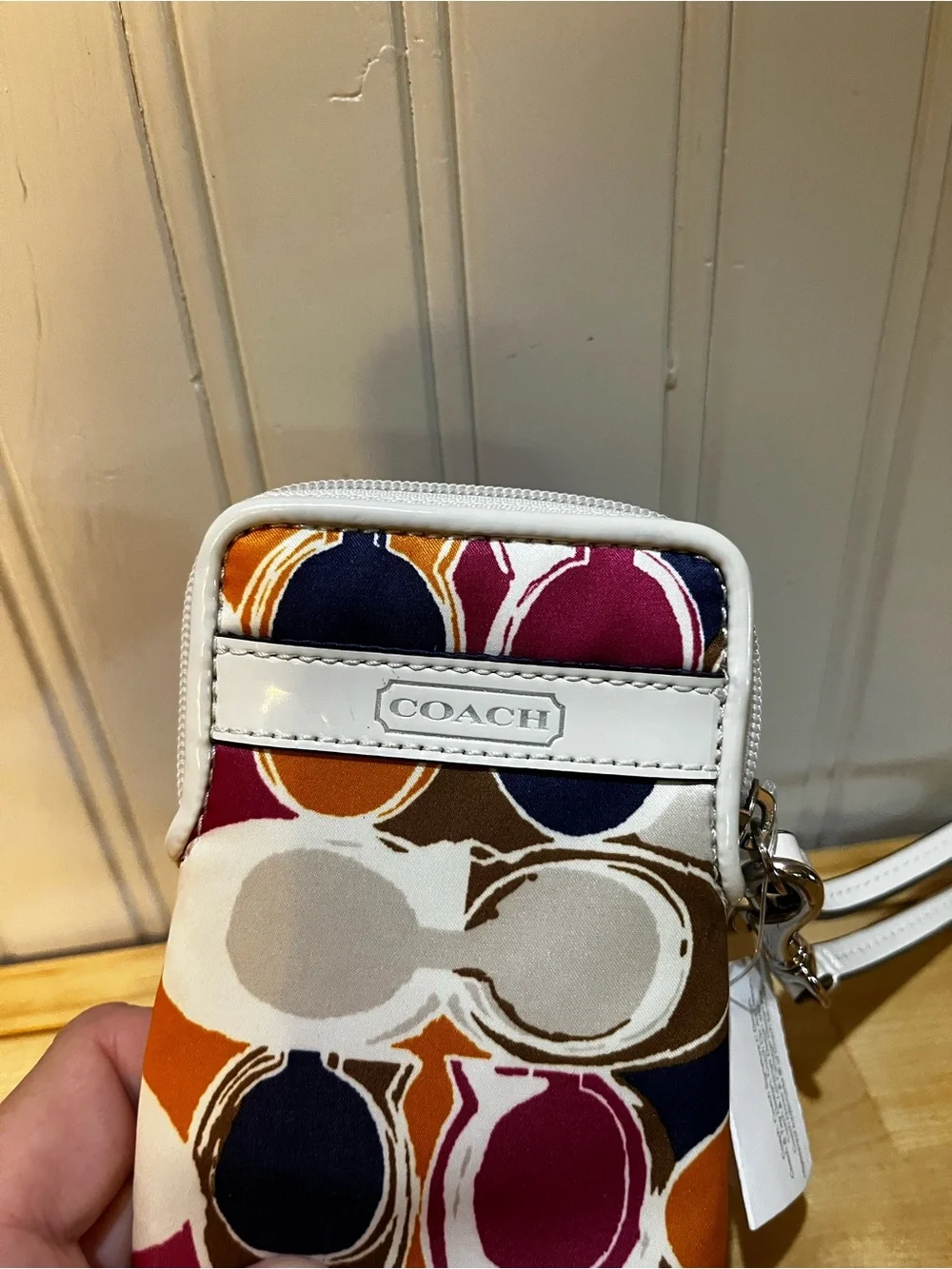 Coach Hand Drawn Scarf Print Phone Wristlet - NWT